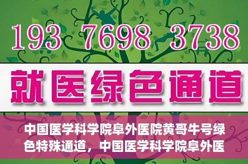 中国医学科学院阜外医院黄哥牛号绿色特殊通道，中国医学科学院阜外医院黄哥牛号，绿色特殊通道的医学力量探索