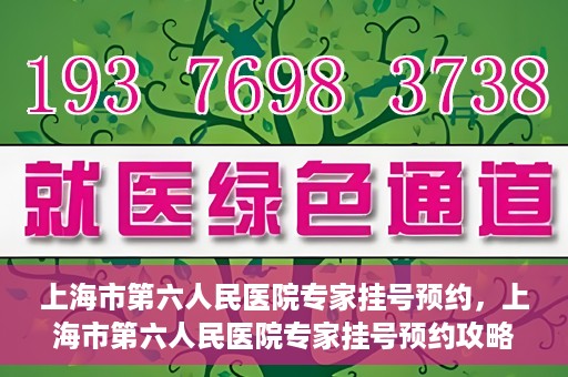 上海市第六人民医院专家挂号预约，上海市第六人民医院专家挂号预约攻略，一站式解决您的就医需求