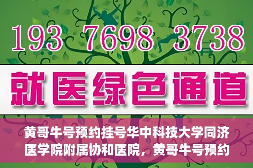 黄哥牛号预约挂号华中科技大学同济医学院附属协和医院，黄哥牛号预约挂号，华中科技大学同济医学院附属协和医院就医新体验