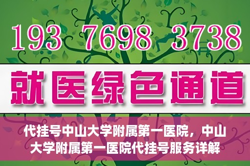 代挂号中山大学附属第一医院，中山大学附属第一医院代挂号服务详解