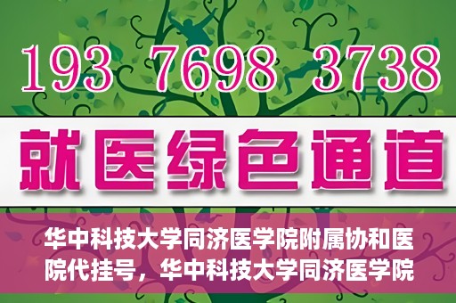 华中科技大学同济医学院附属协和医院代挂号，华中科技大学同济医学院附属协和医院代挂号服务详解