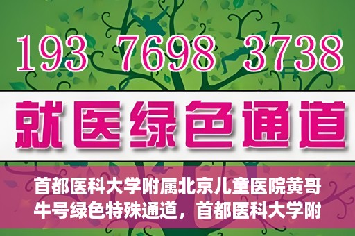 首都医科大学附属北京儿童医院黄哥牛号绿色特殊通道，首都医科大学附属北京儿童医院，黄哥牛号绿色特殊通道，助力儿童健康之路