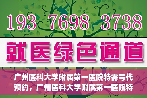 广州医科大学附属第一医院特需号代预约，广州医科大学附属第一医院特需号预约服务解析