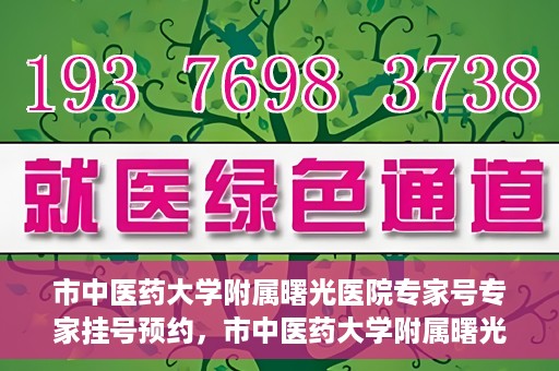 市中医药大学附属曙光医院专家号专家挂号预约，市中医药大学附属曙光医院专家号预约挂号攻略，专业医疗，一键预约