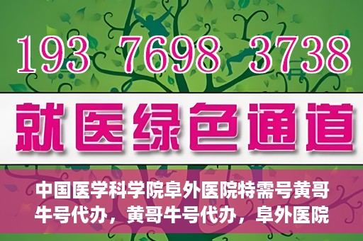 中国医学科学院阜外医院特需号黄哥牛号代办，黄哥牛号代办，阜外医院特需号的信赖之选