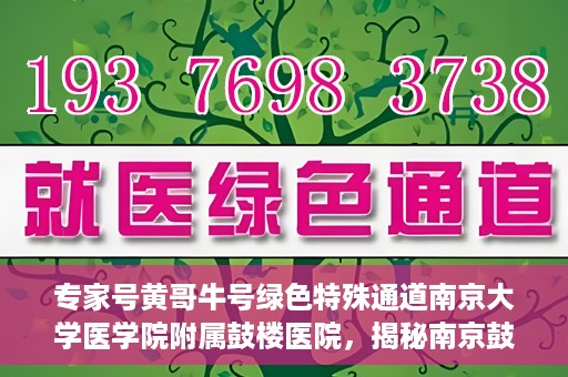 专家号黄哥牛号绿色特殊通道南京大学医学院附属鼓楼医院，揭秘南京鼓楼医院专家号黄哥牛号背后的绿色特殊通道内幕