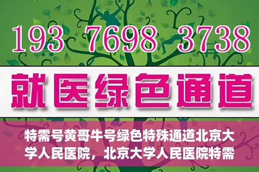 特需号黄哥牛号绿色特殊通道北京大学人民医院，北京大学人民医院特需号黄哥牛号，绿色特殊通道助力就医新体验