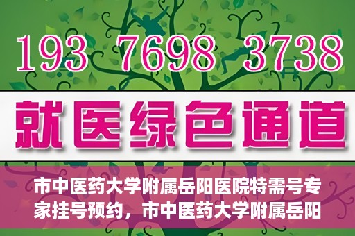 市中医药大学附属岳阳医院特需号专家挂号预约，市中医药大学附属岳阳医院特需专家挂号预约攻略