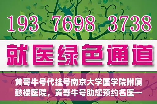 黄哥牛号代挂号南京大学医学院附属鼓楼医院，黄哥牛号助您预约名医——南京鼓楼医院挂号新体验