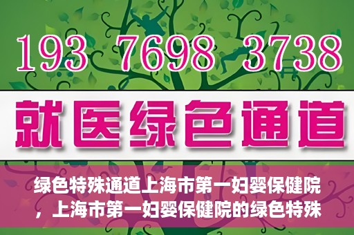 绿色特殊通道上海市第一妇婴保健院，上海市第一妇婴保健院的绿色特殊通道，守护母婴健康的坚实屏障