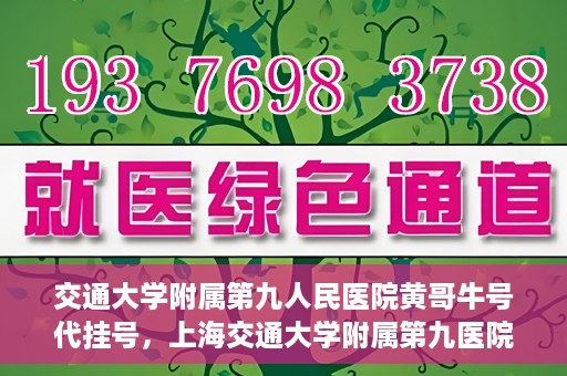 交通大学附属第九人民医院黄哥牛号代挂号，上海交通大学附属第九医院黄哥牛号代挂号攻略解析