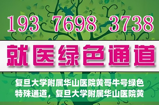 复旦大学附属华山医院黄哥牛号绿色特殊通道，复旦大学附属华山医院黄哥牛号，绿色特殊通道开启健康之门