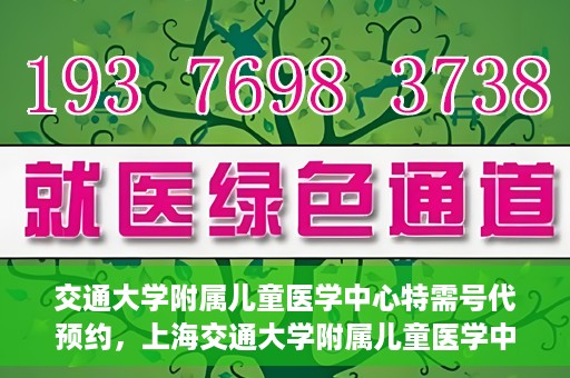 交通大学附属儿童医学中心特需号代预约，上海交通大学附属儿童医学中心特需号预约服务解析