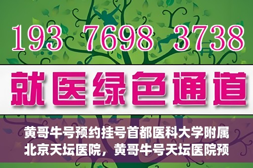 黄哥牛号预约挂号首都医科大学附属北京天坛医院，黄哥牛号天坛医院预约挂号攻略，轻松预约首都医科大学附属北京天坛医院