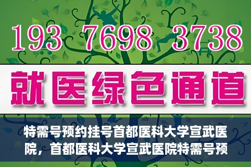 特需号预约挂号首都医科大学宣武医院，首都医科大学宣武医院特需号预约挂号服务详解