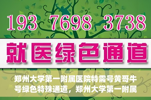 郑州大学第一附属医院特需号黄哥牛号绿色特殊通道，郑州大学第一附属医院特需号黄哥牛号，绿色通道的温暖守护